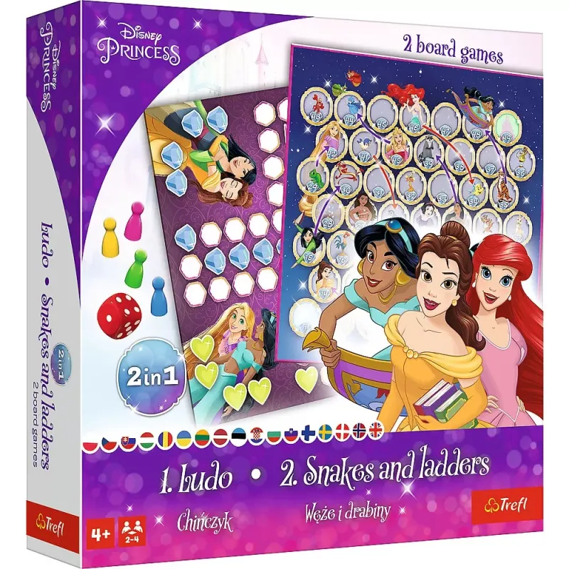JOC DISNEY PRINCESS 2IN1 LUDO ȘI SERPISORI SCARI