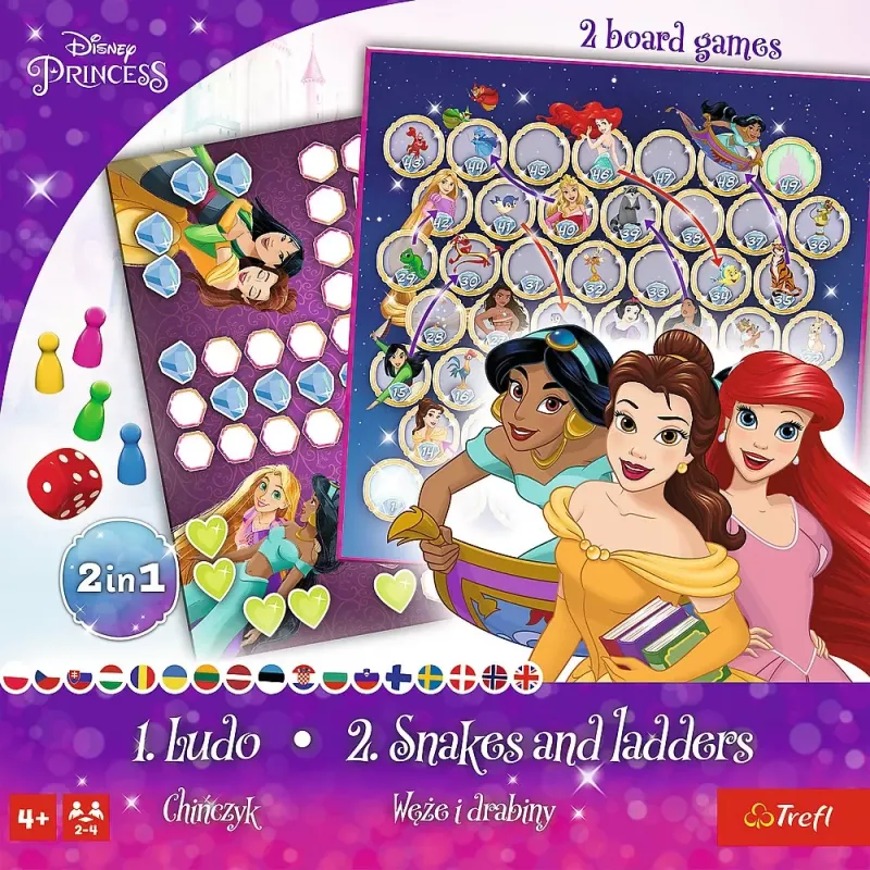 JOC DISNEY PRINCESS 2IN1 LUDO ȘI SERPISORI SCARI