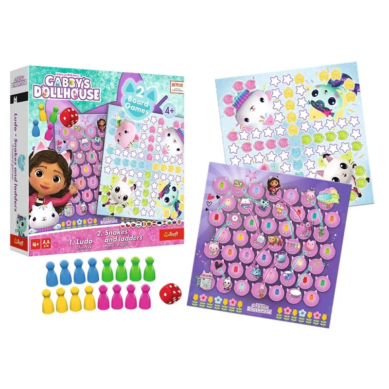 JOC DREAM WORKS GABBYS HOUSE 2IN1 LUDO ȘI SERPISORI SCARI