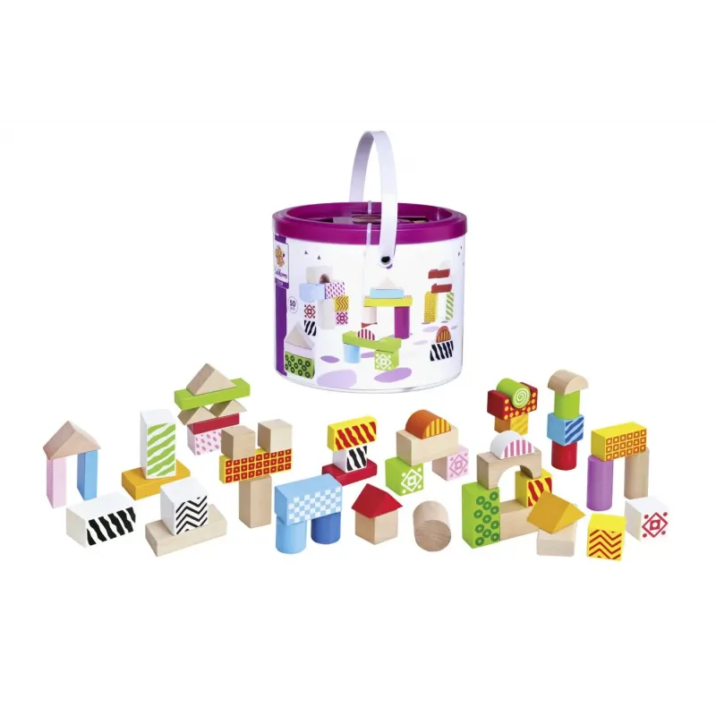 EICHORN COLOR SET BLOCURI DE CONSTRUCTIE DIN LEMN