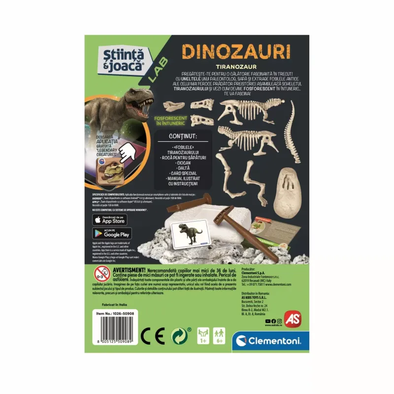 STIINTA ȘI JOACĂ DESCOPERA DINOZAURUL T-REX FLUO