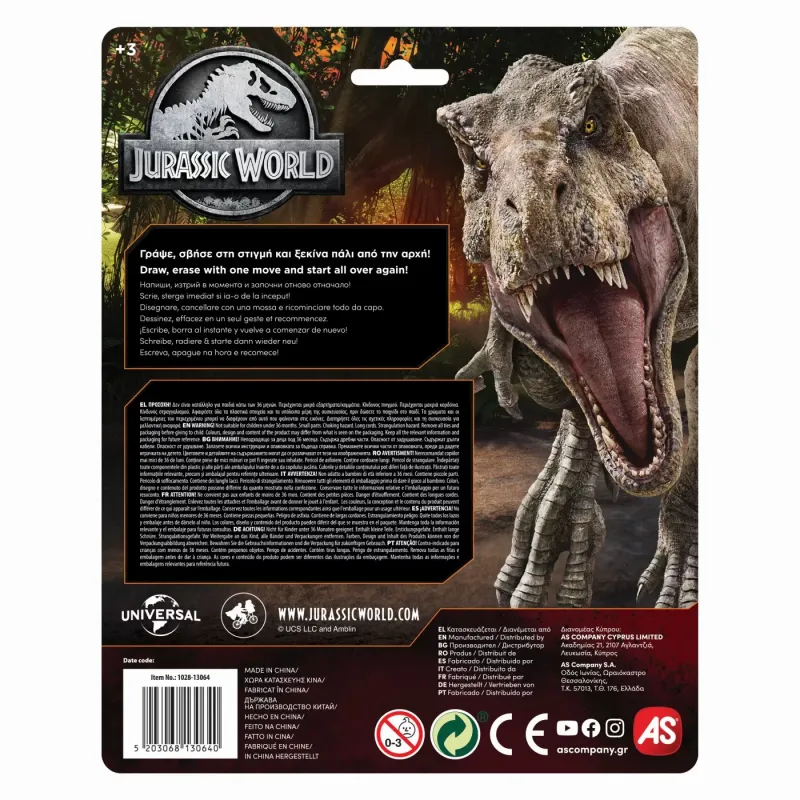 TABLĂ DE SCRIS JURASSIC WORLD MAGIC SCRIBBLER TRAVEL