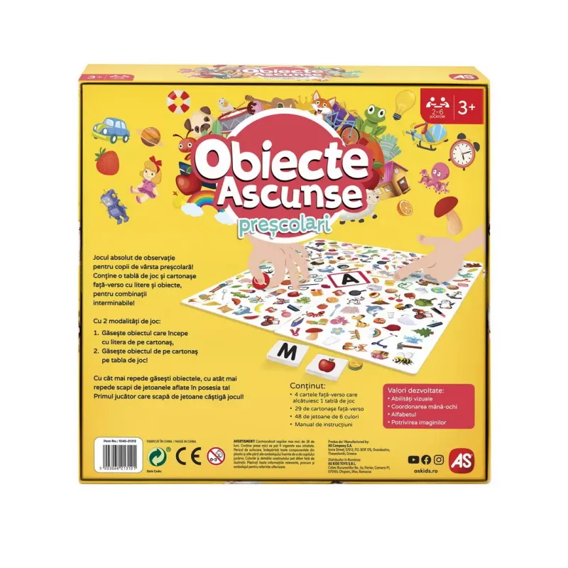 JOC OBIECTE ASCUNSE PRESCOLARI