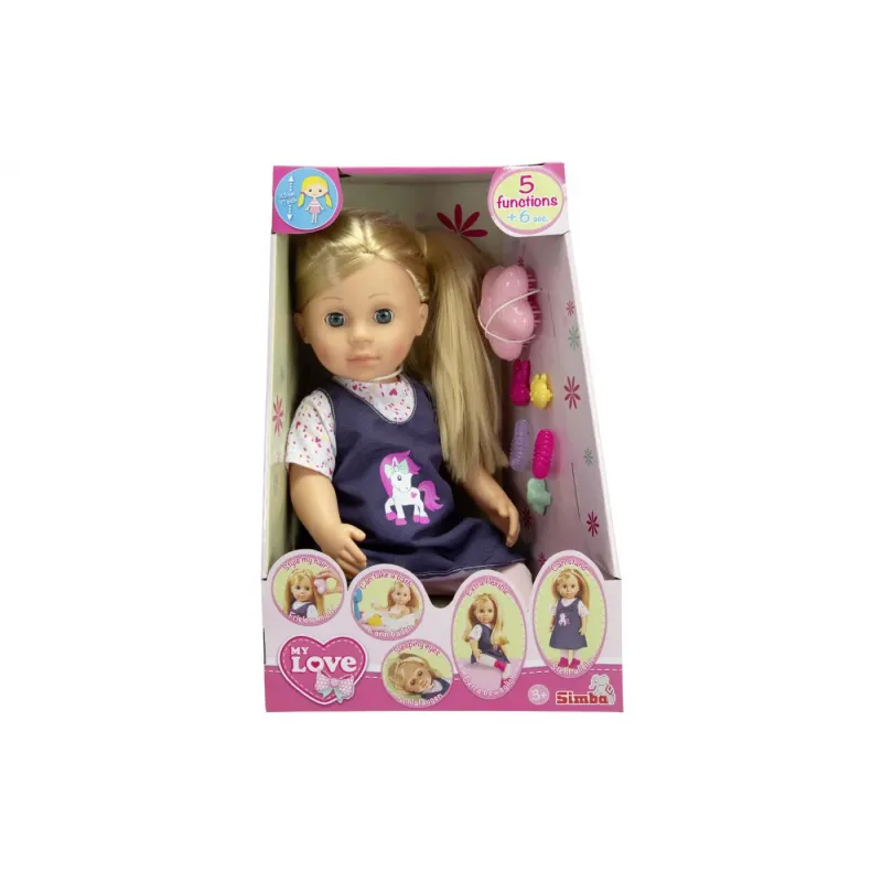 PAPUSA MY LOVE INTERACTIVA CU ACCESORII 43CM
