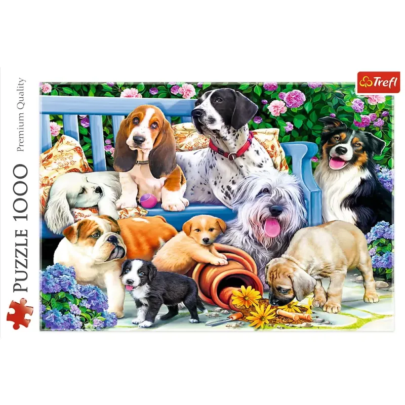 PUZZLE TREFL 1000 CAINI IN GRADINA