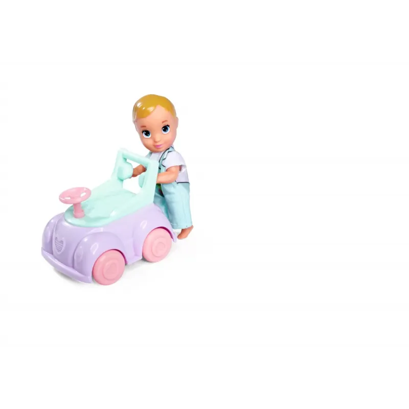 STEFFI LOVE PAPUSA STEFFI CU MAȘINUȚĂ PREMERGATOR ȘI BEBE