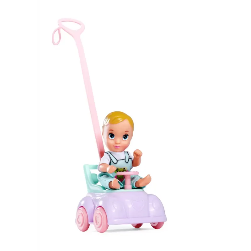 STEFFI LOVE PAPUSA STEFFI CU MAȘINUȚĂ PREMERGATOR ȘI BEBE