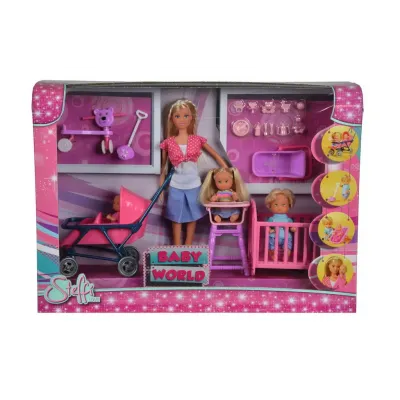 SET PAPUSA STEFFI CU 3 BEBELUSI ȘI ACCESORII