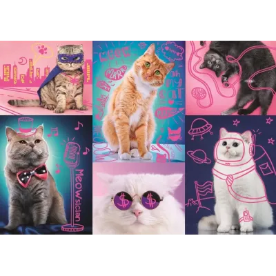 PUZZLE TREFL 1000 SUPER PISICI NEON