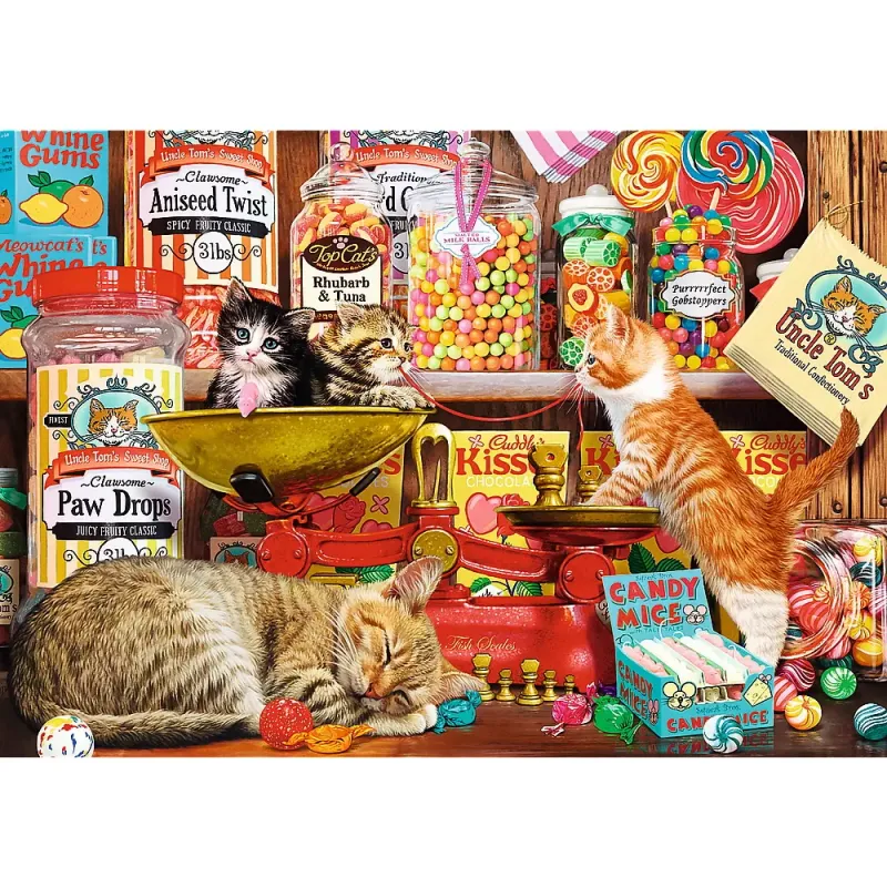 PUZZLE TREFL 1000 PISICI ȘI DULCIURI