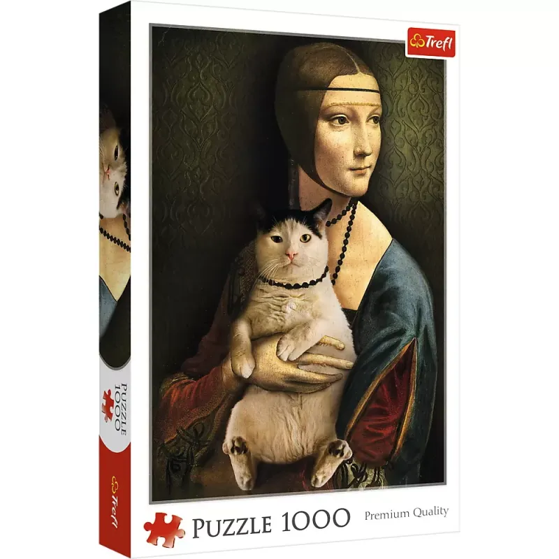 PUZZLE 1000 DOAMNA CU PISICĂ