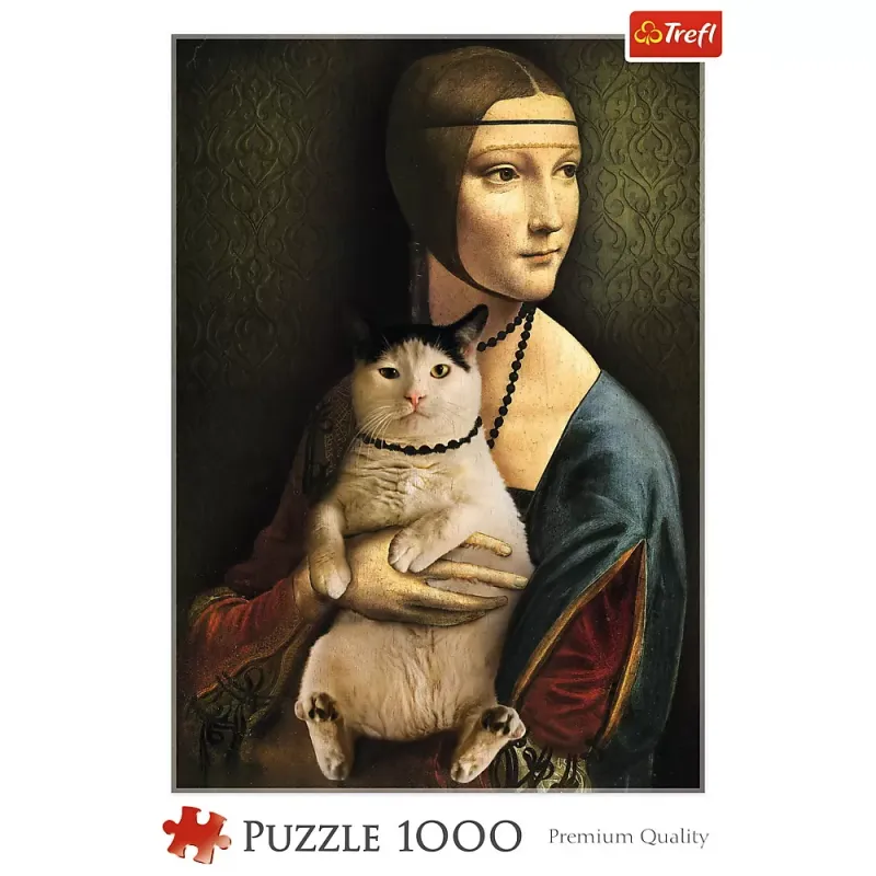 PUZZLE 1000 DOAMNA CU PISICĂ