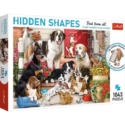 PUZZLE TREFL 1000 FORME ASCUNSE CĂȚELUSII DRAGUTI