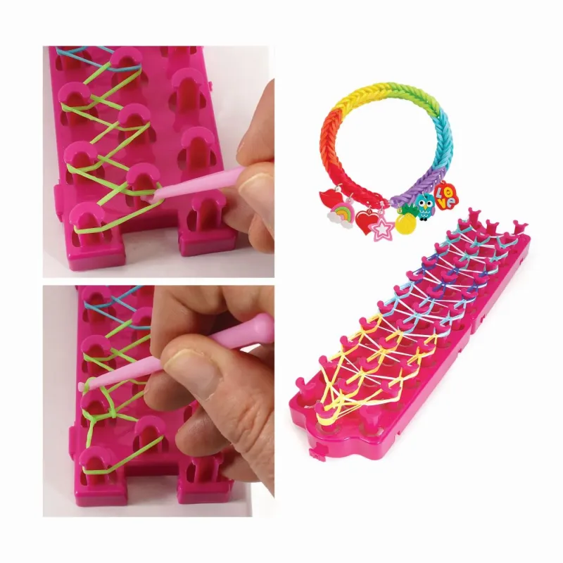 PLEXI FLEXI GHERGHEF PENTRU IMPLETIT CU 800 ELASTICE DIN CAUCIUC ȘI 15 ACCESORII
