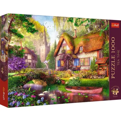 PUZZLE TREFL 1000 PREMIUM PLUS TEA TIME CASUTA DIN PADURE