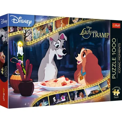 PUZZLE TREFL 1000 PREMIUM PLUS DISNEY DOAMNA ȘI VAGABONDUL