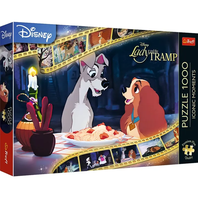 PUZZLE TREFL 1000 PREMIUM PLUS DISNEY DOAMNA ȘI VAGABONDUL
