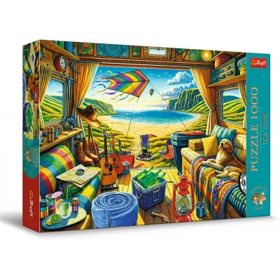 PUZZLE TREFL 1000 PREMIUM PLUS TEA TIME CALATORIE CU CARAVANA