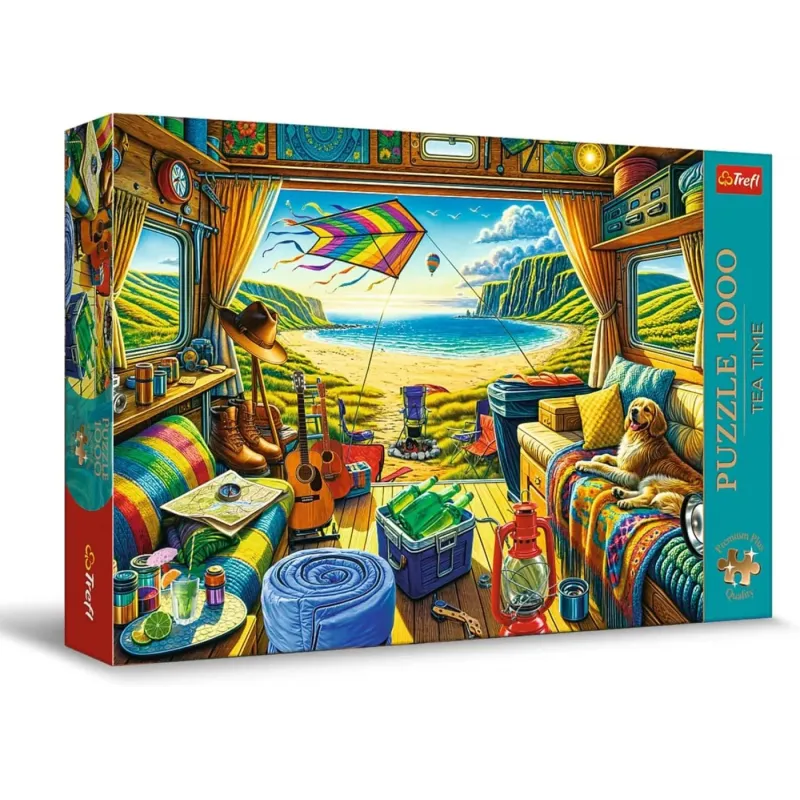 PUZZLE TREFL 1000 PREMIUM PLUS TEA TIME CALATORIE CU CARAVANA