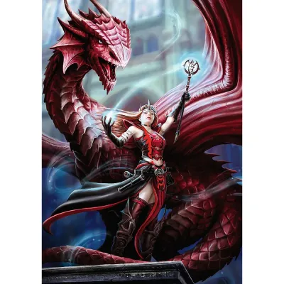PUZZLE TREFL 1000 PREMIUM PLUS FANTASY VRAJITOAREA SCARLET ȘI DRAGONUL