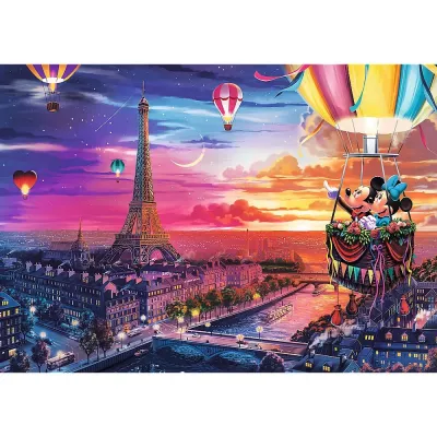 PUZZLE TREFL 1000 PREMIUM PLUS DISNEY MICKEY ȘI MINNIE IN PARIS