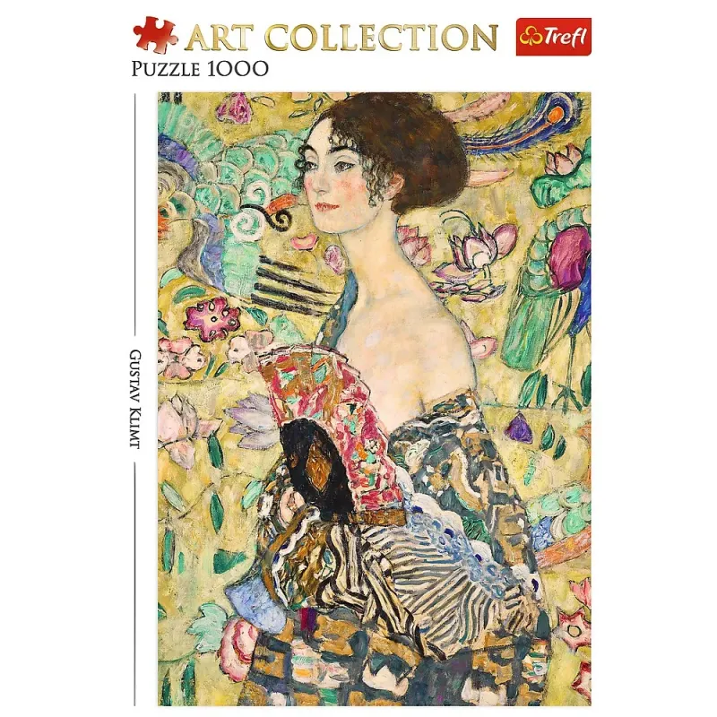 PUZZLE TREFL 1000 ART COLLECTION GUSTAV KLIMT DOAMNA CU EVANTAI