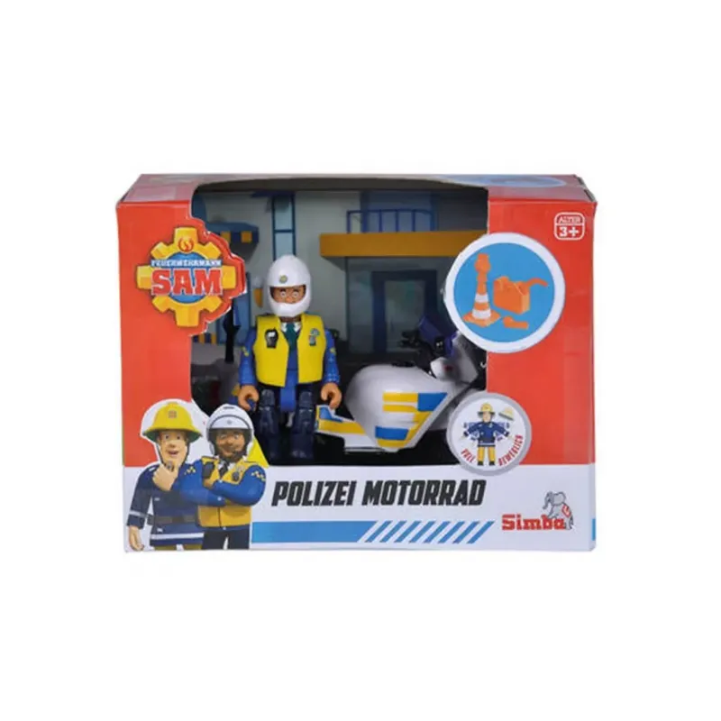 SAM POLICE MOTOCICLETĂ FIGURINĂ