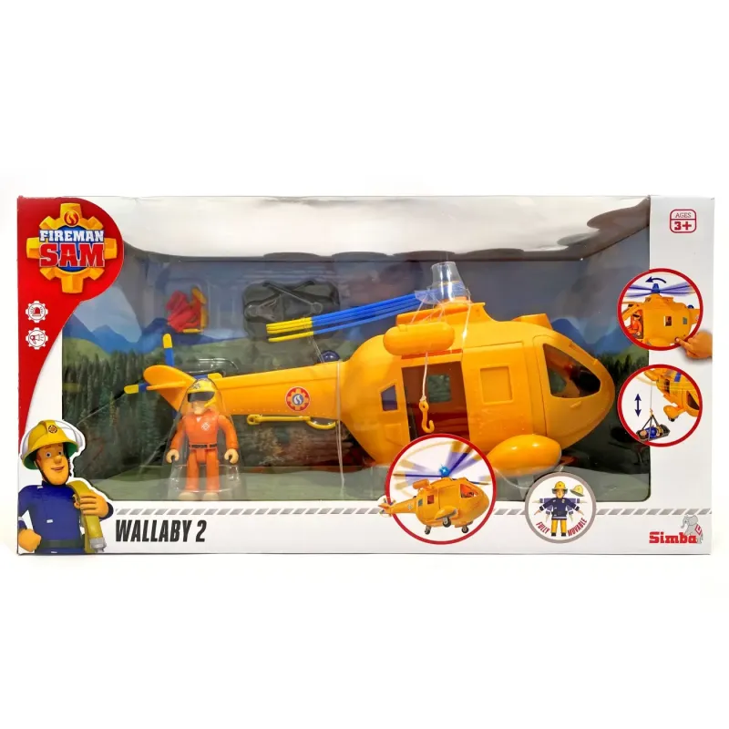 POMPIERUL SAM ELICPOTERUL WALLABY II CU FIGURINĂ TOM