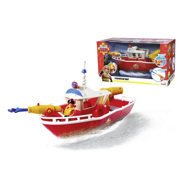 POMPIERUL SAM BARCA DE SALVARE TITAN CU FIGURINĂ SAM ȘI ACCESORII