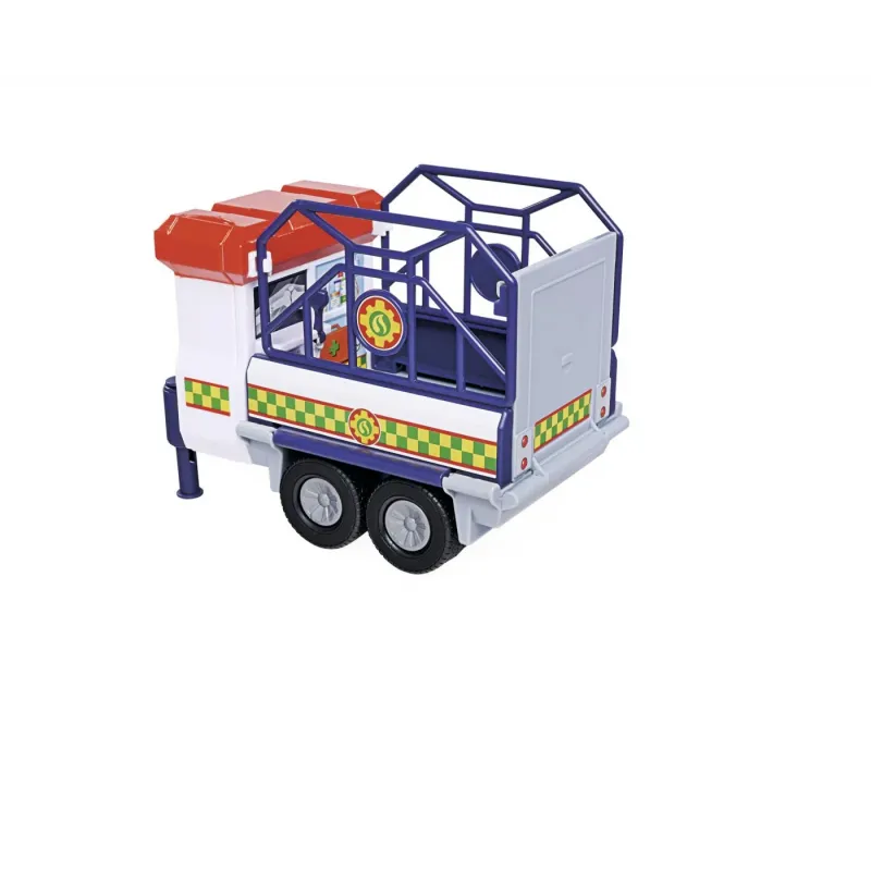 POMPIERUL SAM VEHICUL SALVARE ANIMALE CU FIGURINE ȘI REMORCA