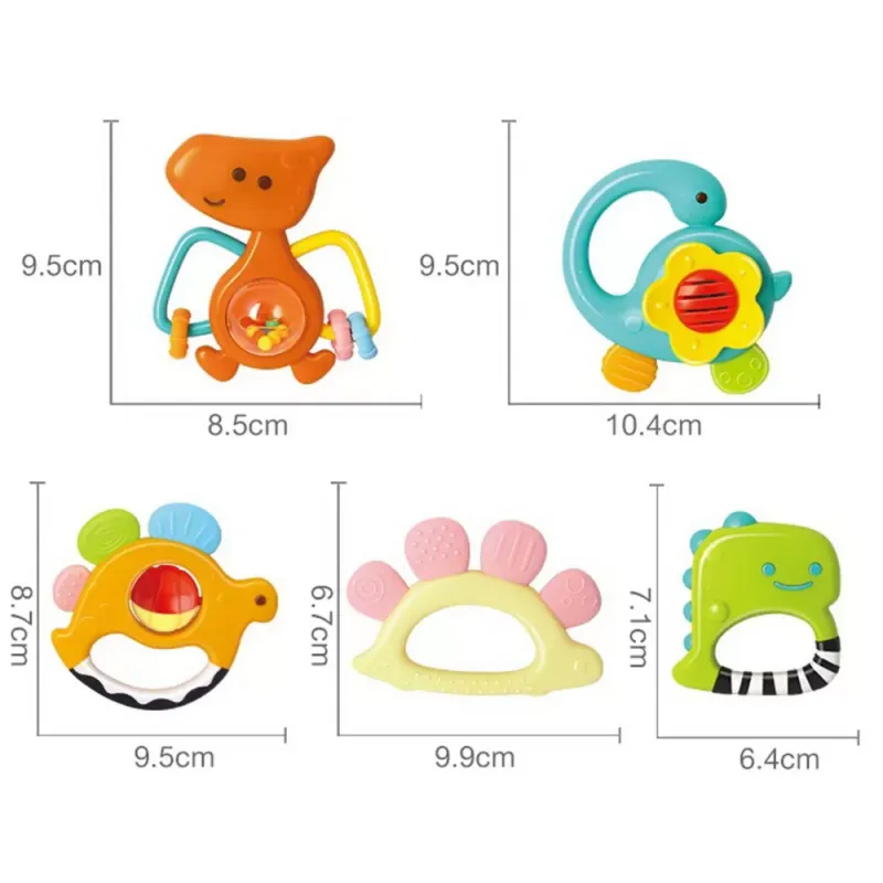 SET 5 ZORNAITORI DINOZAURI MULTICOLORI