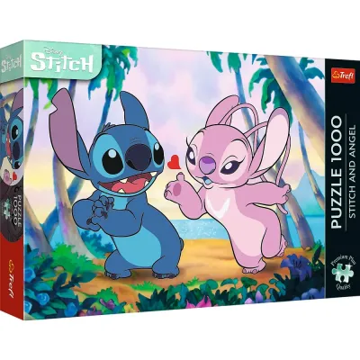 PUZZLE TREFL 1000 PREMIUM PLUS DISNEY LILO ȘI STITCH ANGEL ȘI STITCH LA PLIMBARE