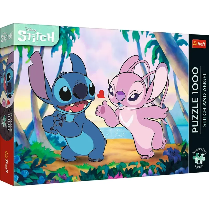 PUZZLE TREFL 1000 PREMIUM PLUS DISNEY LILO ȘI STITCH ANGEL ȘI STITCH LA PLIMBARE
