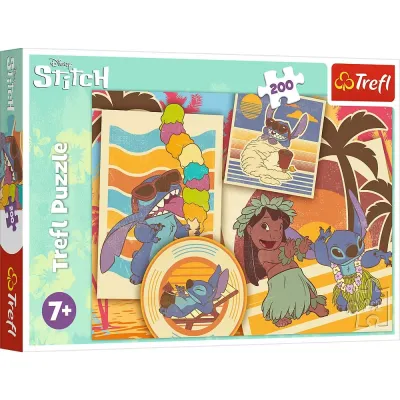 PUZZLE TREFL 200 STITCH LA PLAJA CU LILO ȘI STITCH