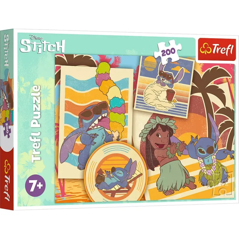 PUZZLE TREFL 200 STITCH LA PLAJA CU LILO ȘI STITCH