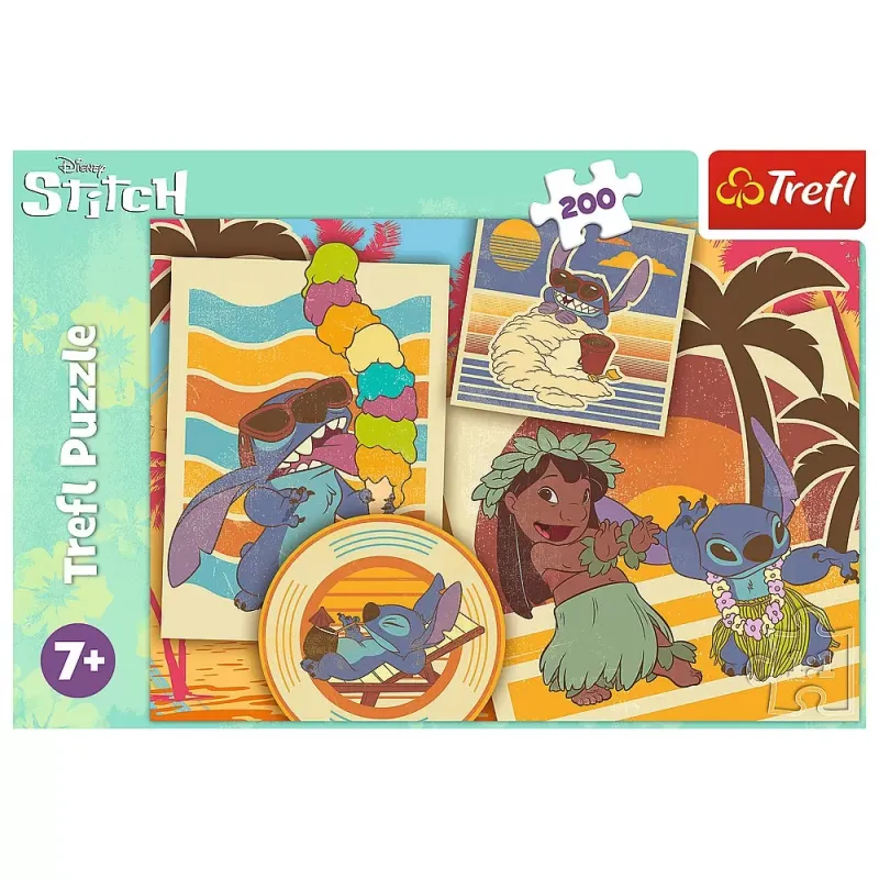 PUZZLE TREFL 200 STITCH LA PLAJA CU LILO ȘI STITCH