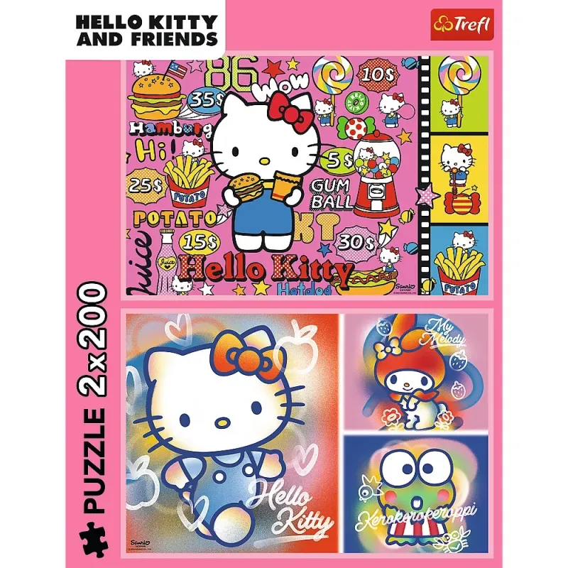 PUZZLE TREFL 2X200 HELLO KITTY ȘI PRIETENII