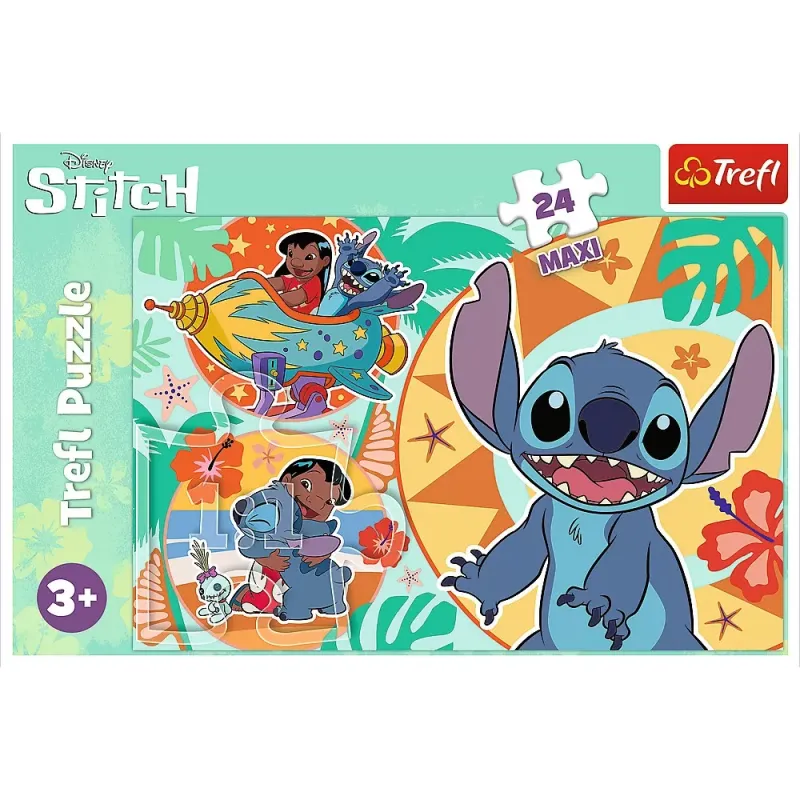 PUZZLE TREFL 24 MAXI STITCH ZIUA VESELA A LUI LILO ȘI STITCH
