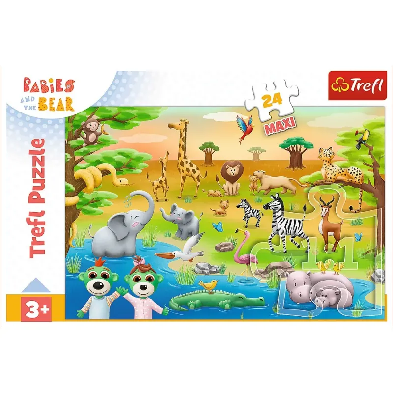 PUZZLE TREFL 24 MAXI BABIES AND THE BEAR SAFARI