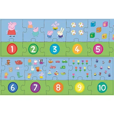 PUZZLE EDUCAȚIONAL 20 PIESE NUMERE PEPPA PIG