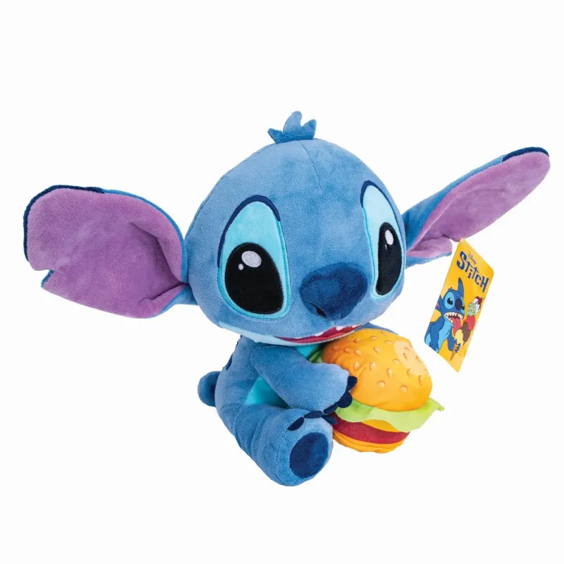 JUCĂRIE DE PLUȘ DISNEY STITCH CU BURGER 25CM
