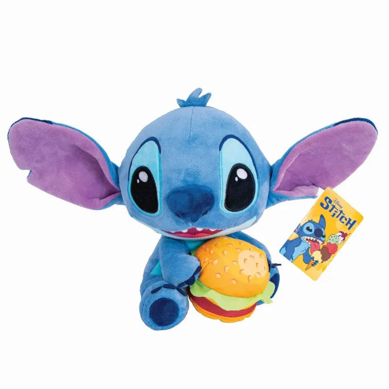 JUCĂRIE DE PLUȘ DISNEY STITCH CU BURGER 25CM