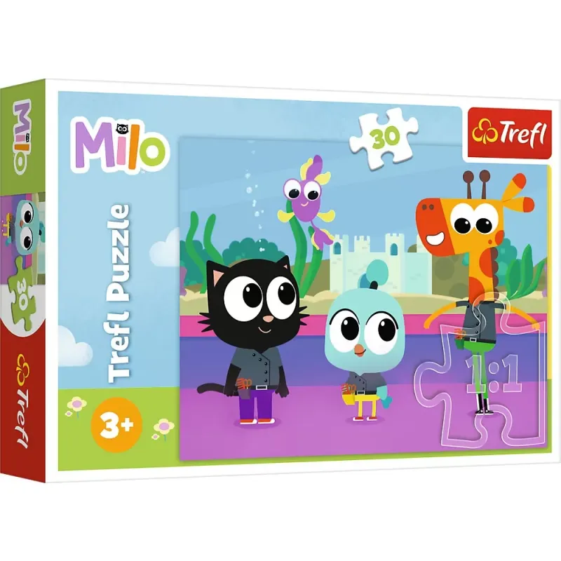 PUZZLE TREFL 30 PLANETA MILO PISICĂ MILO