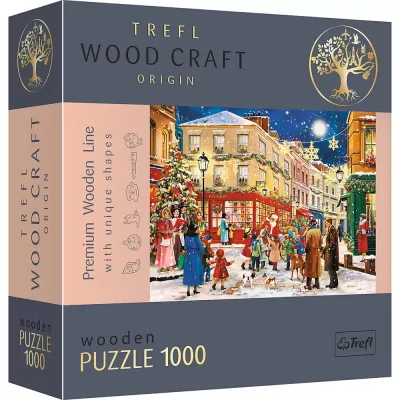 PUZZLE TREFL DIN LEMN 1000 PIESE STRADA PREGĂTITA DE CRACIUN