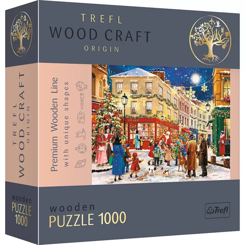 PUZZLE TREFL DIN LEMN 1000 PIESE STRADA PREGĂTITA DE CRACIUN