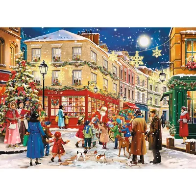 PUZZLE TREFL DIN LEMN 1000 PIESE STRADA PREGĂTITA DE CRACIUN