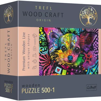 PUZZLE TREFL DIN LEMN 500+1 PIESE CĂȚELUSII DRAGALASI