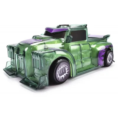 JADA MARVEL MAȘINUȚĂ LIGHT HERO HULK CU SUNETE ȘI LUMINI SCARA 1:32