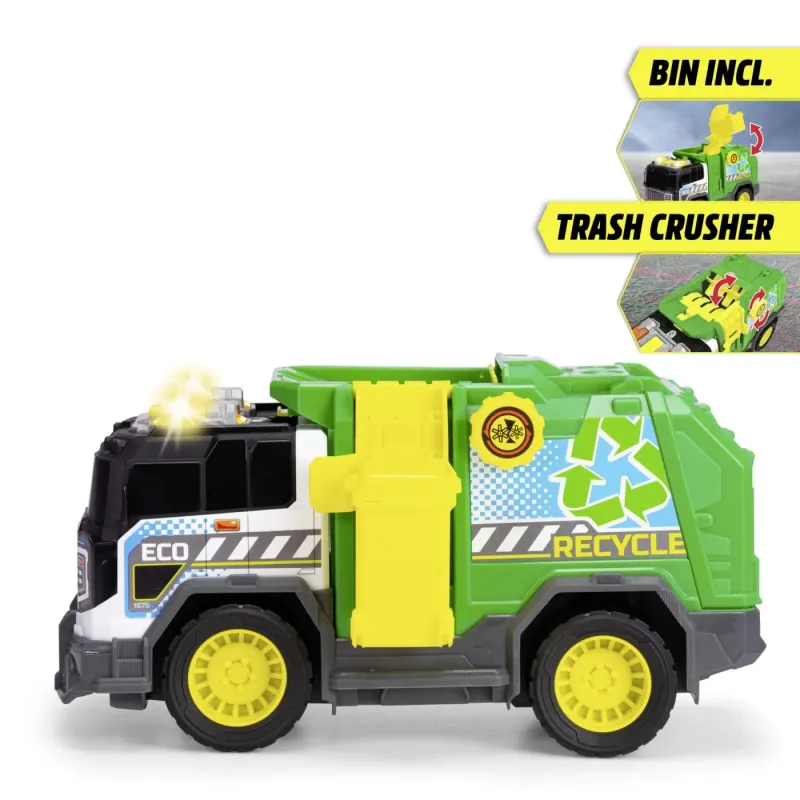 DICKIE CAMION DE RECICLARE CU LUMINI ȘI SUNETE 30CM