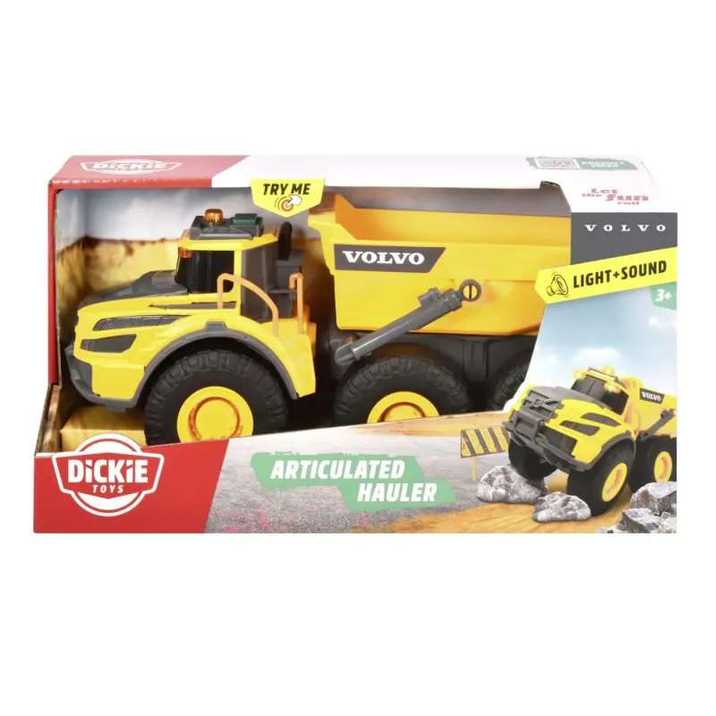 DICKIE BASCULANTA VOLVO ARTICULAT CU SUNETE ȘI LUMINI 23CM